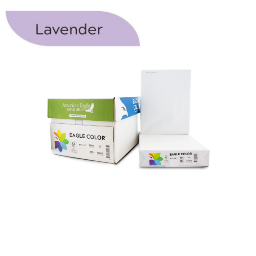 American Eagle 8.5" x 11" Color Copy Paper, 20 lbs., Lavender, 500 Sheets/Ream (47270501)