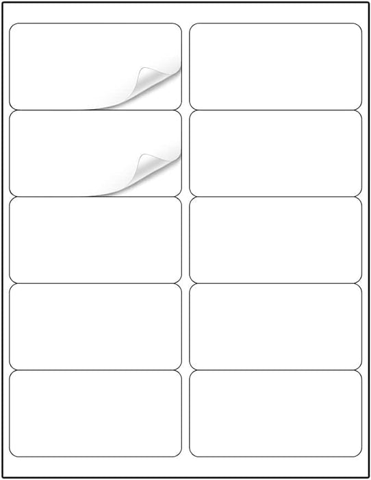10 Per Sheet White Labels – 2" x 4" – 8.5" x 11" Sheets – Avery® 5163 & 8163 Compatible – 250 Sheets (2,500 Labels)