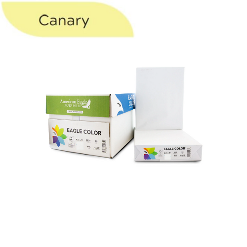 American Eagle 8.5" x 11" Color Copy Paper, 20 lbs., Canary, 500 Sheets/Ream (47630501)