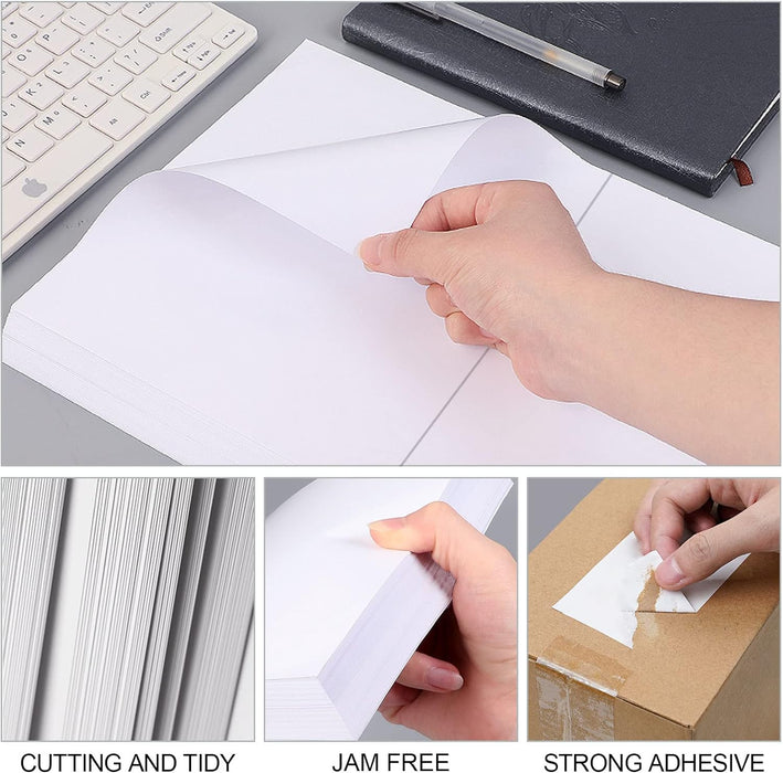 Print It 2 Per Sheet White Labels, 5.5" x 8.5", 8.5" x 11" Sheets,  Avery® 5126 & 8168 Compatible, 250 Sheets (500 Labels)