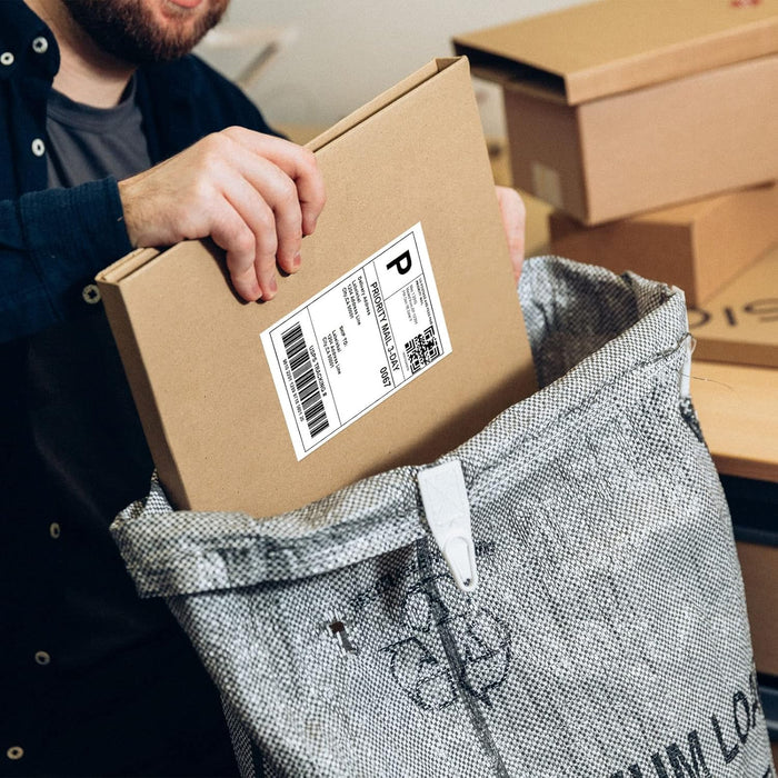 Print It 2 Per Sheet White Labels, 5.5" x 8.5", 8.5" x 11" Sheets,  Avery® 5126 & 8168 Compatible, 250 Sheets (500 Labels)