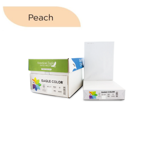 American Eagle 8.5" x 11" Color Copy Paper, 20 lbs., Peach, 500 Sheets/Ream (47320501)