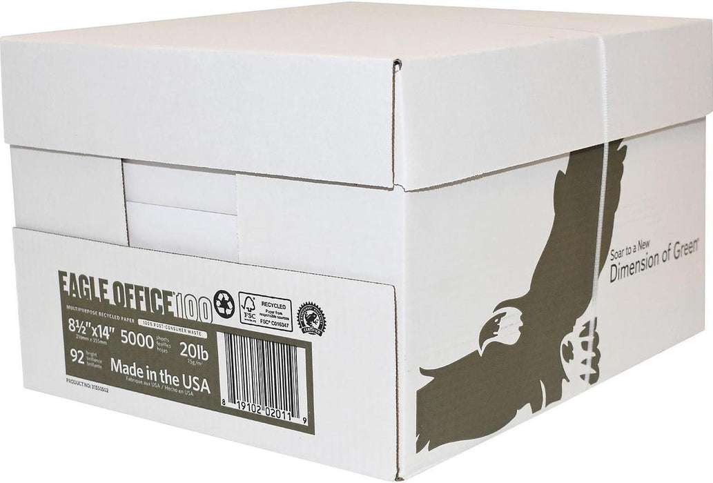 Eagle Office® 100% Recycled 11" x 17" Multipurpose Copy Paper, 20 lbs., White, 500 Sheets/Ream (31550503)