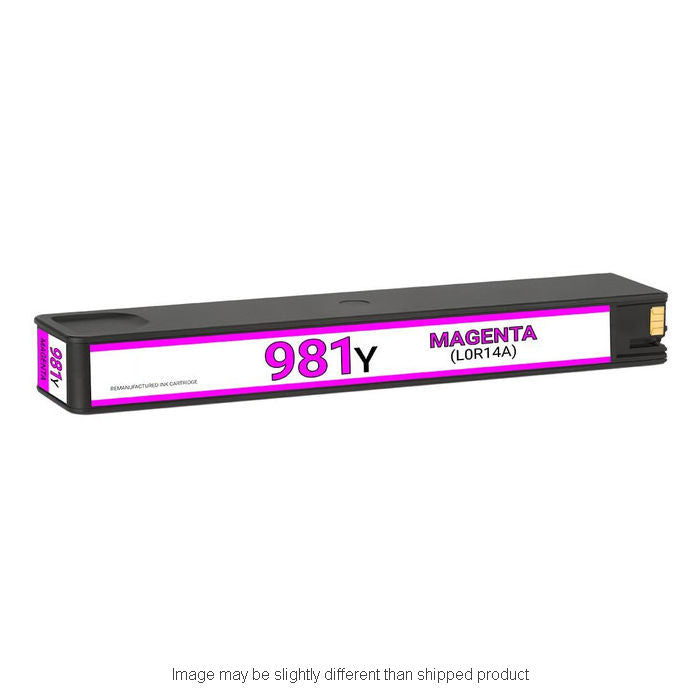 HP Remanufactured HP 981 Magenta Ink Cartridge, 16,000 Page Yield (L0R14A)