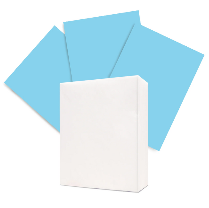 American Eagle 8.5" x 11" Color Copy Paper, 20 lbs., Blue, 500 Sheets/Ream (47710501)