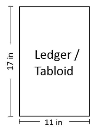 Ledger Size (11" x 17")