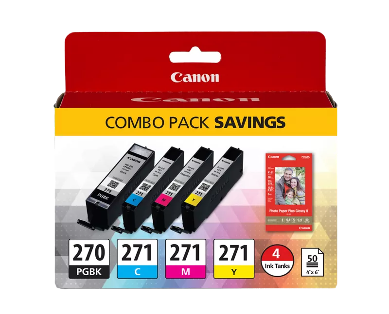Canon Genuine PGI-270/CLI-271 Combo Ink Pack (0373C005)