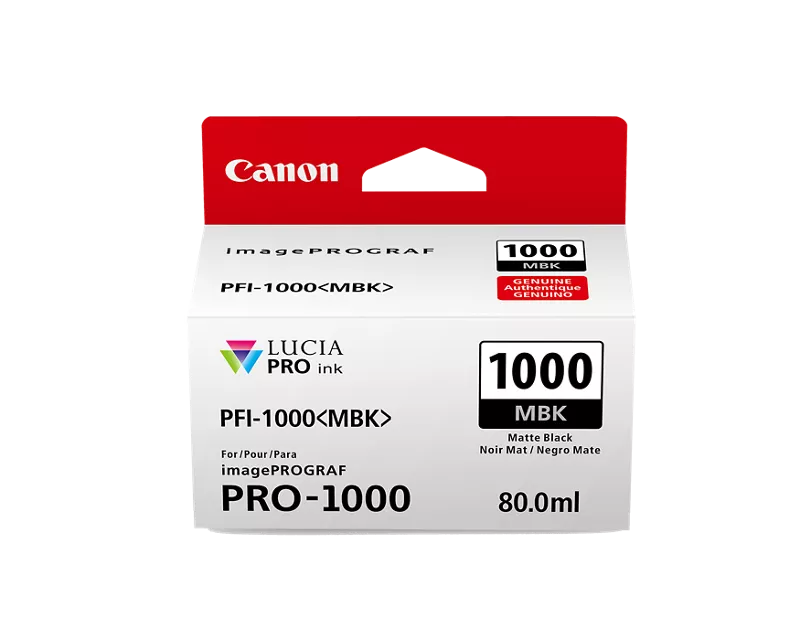 Canon Genuine PFI-1000 Matte Black Ink Tank (0545C002)