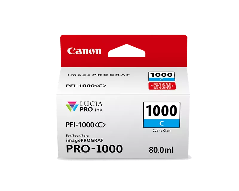 Canon Genuine PFI-1000 Cyan Ink Tank (0547C002)