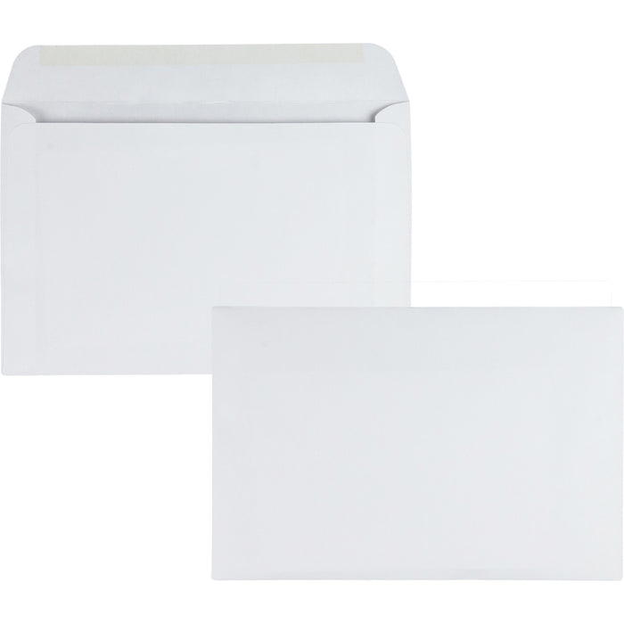 Quality Park 6" x 9" Booklet Envelopes, 24 lb, White, Gummed Seal, 500/Box (QUA37181)