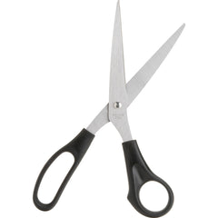 Business Source Stainless Steel Scissors, 8" Length, Straight Handle, Black (BSN65647)