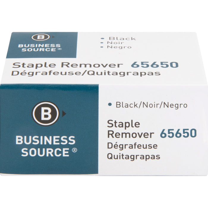 Business Source Nickel-Plated Teeth Staple Remover, Black (BSN65650)