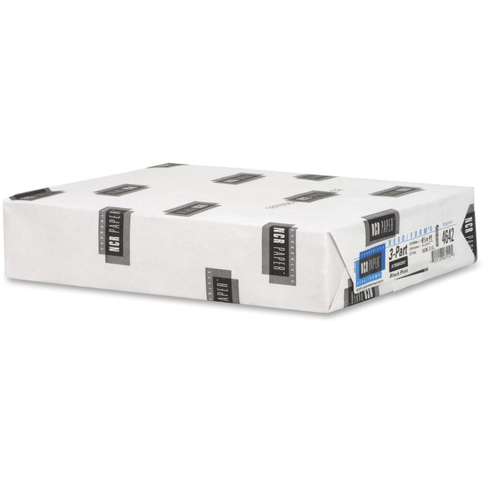 NCR Xero/Form II 3-Part Carbonless Paper, 8.5" x 11", 500 Sheets/Ream, Precollated, (4642)