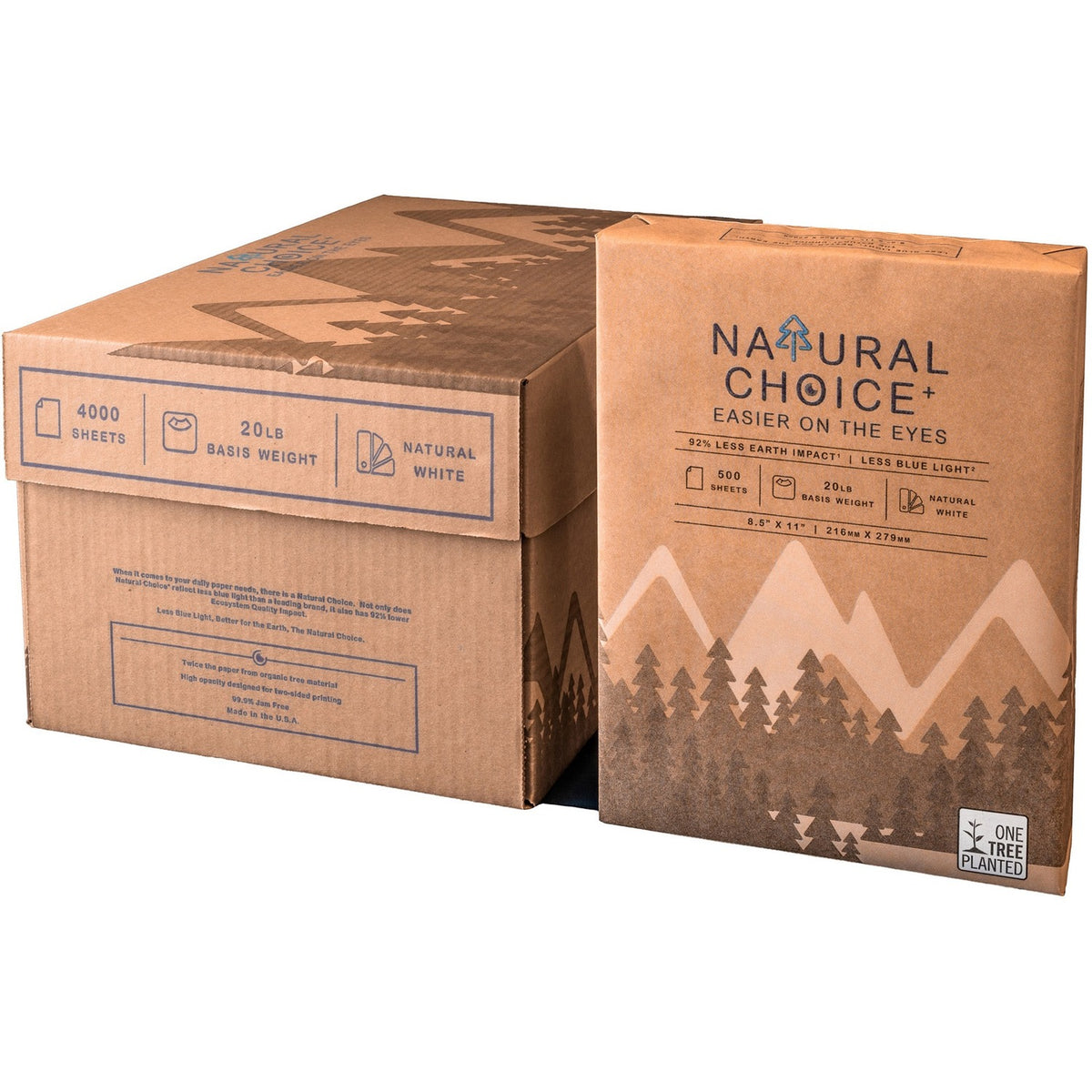 NORPAC Natural Choice Copy Paper 8.5" x 11", 20 lb, 88 Brightness, White, 500 Sheets/Ream (43NCC5008)