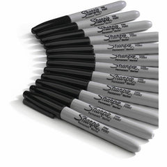 Sharpie Permanent Marker, Fine Point, Black Ink, Dozen Pack (SAN30001B)