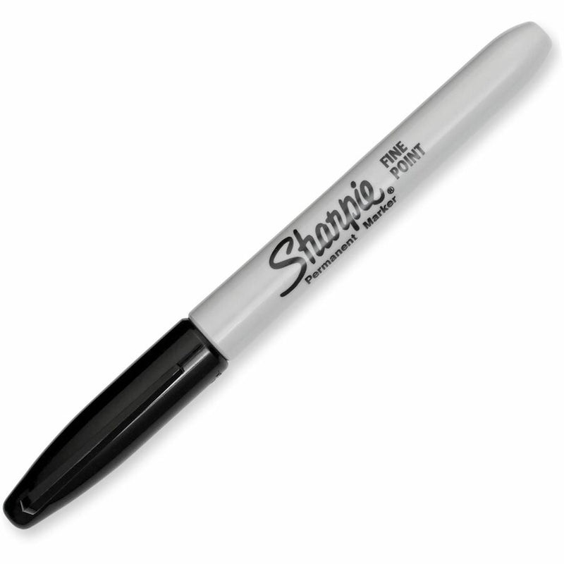Sharpie Permanent Marker, Fine Point, Black Ink, Dozen Pack (SAN30001B)