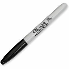 Sharpie Permanent Marker, Fine Point, Black Ink, Dozen Pack (SAN30001B)