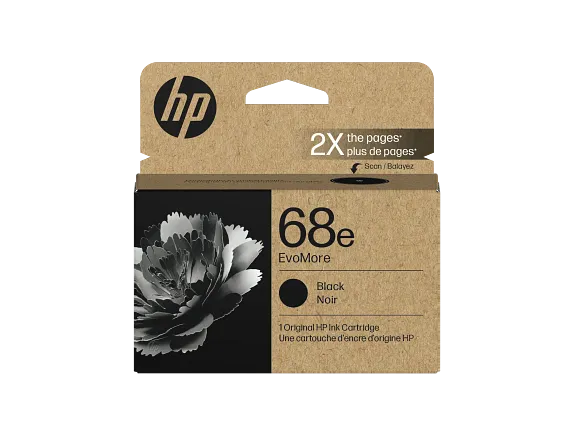 HP 68e EvoMore Black Original Ink Cartridge, 7FP22TN