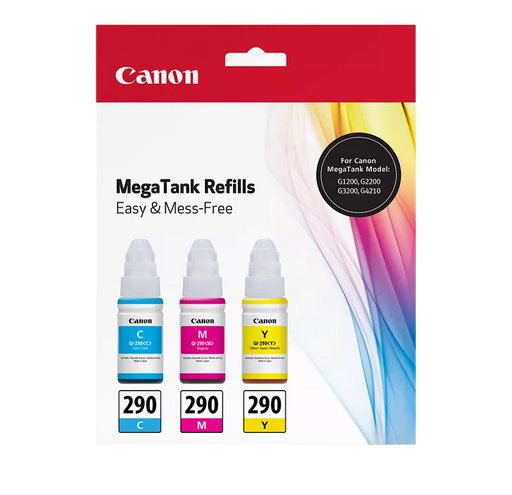 Canon Genuine GI-290 CMY Ink Bottle Value Pack (1596C005)