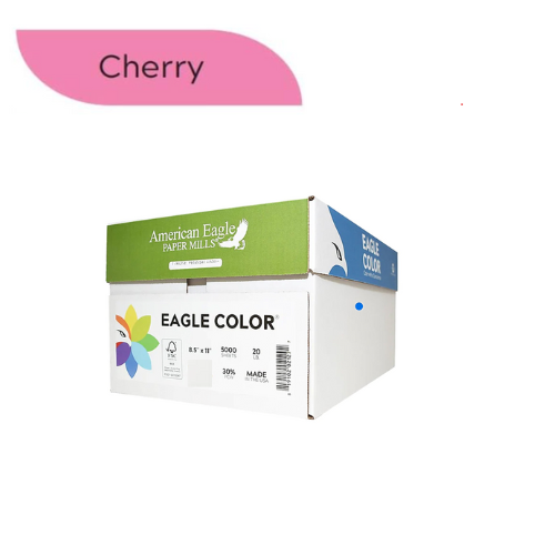 American Eagle 8.5" x 11" Color Copy Paper, 20 lbs., Cherry, 500 Sheets/Ream (47270501)