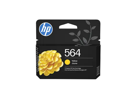 HP 564 Yellow Original Ink Cartridge, CB320WN#140