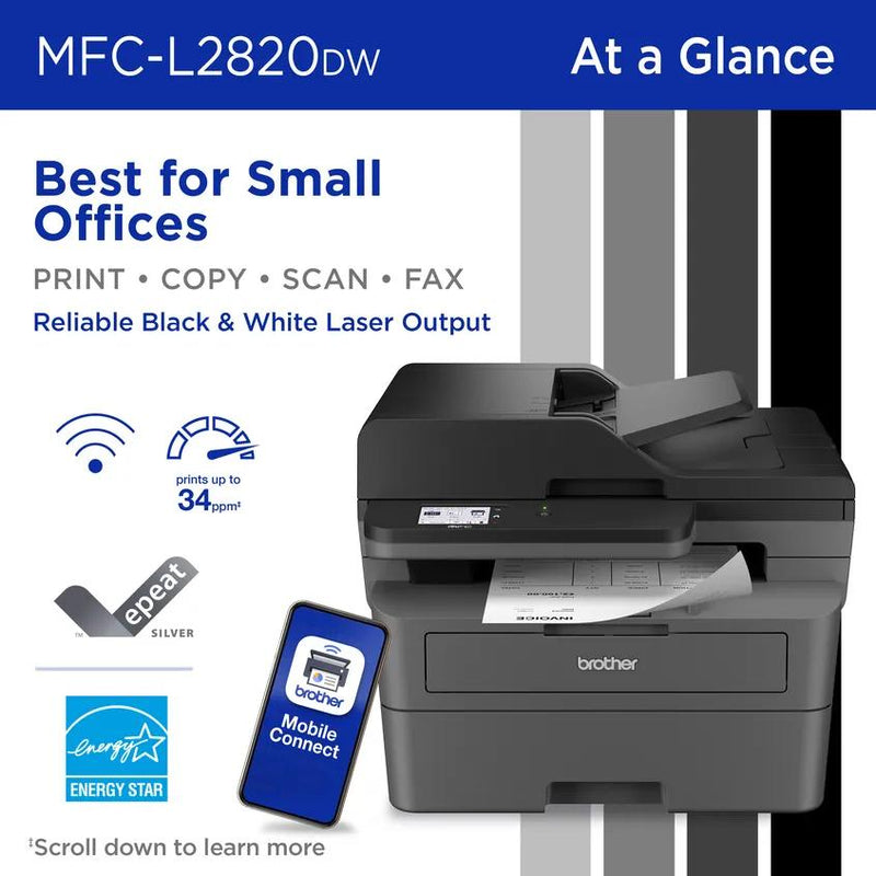 Brother MFC-L2820DW Monochrome Laser All-in-One - view 2