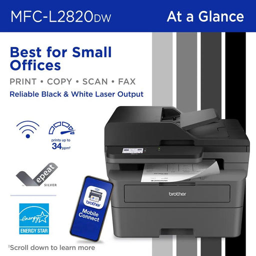 Brother MFC-L2820DW Monochrome Laser All-in-One - view 2