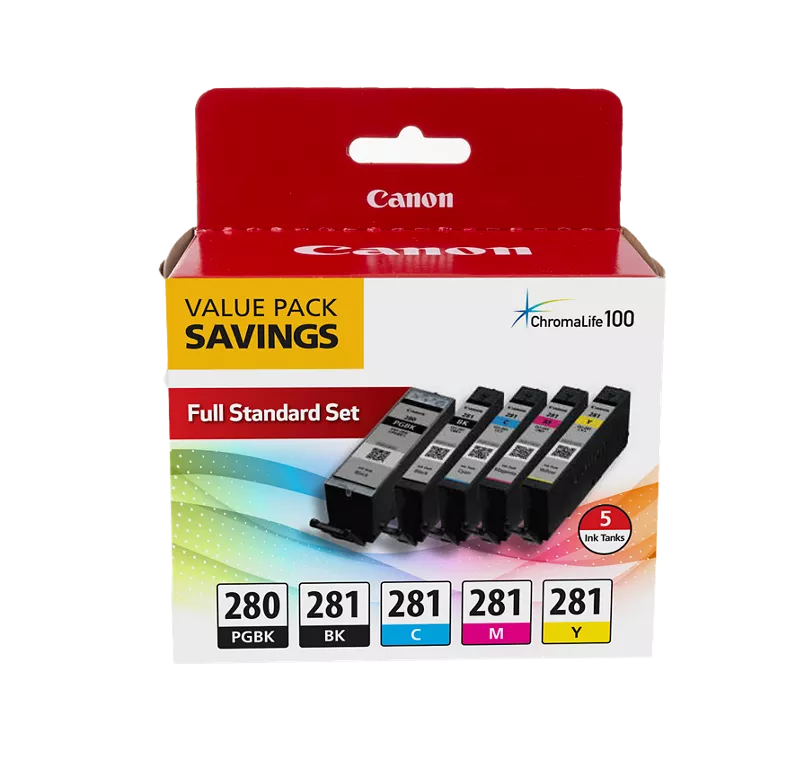 Canon Genuine PGI-280/CLI-281 5 Color Value Pack (2075C006)