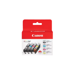 Canon Genuine CLI-221 Black, Cyan, Magenta & Yellow 4 Color Ink Pack (2946B004)