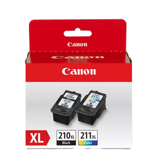 Canon Genuine PG-210/CL-211 XL Combo Ink Pack with Photo Paper Glossy (50 Sheets 4x6) (2973B004)