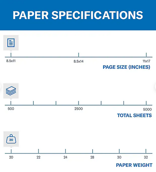 Hammermill Colors 11 x 17" Color Copy Paper, 24 lbs. Blue, 500 Sheets/Ream (103697)