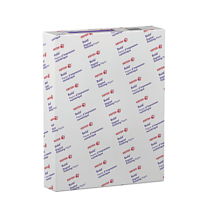 Xerox, Bold Digital Printing Paper, 8.5" x 11", White, 80 lb Cover, 100 brightness, 250 Sheets/Ream, (3R11770)