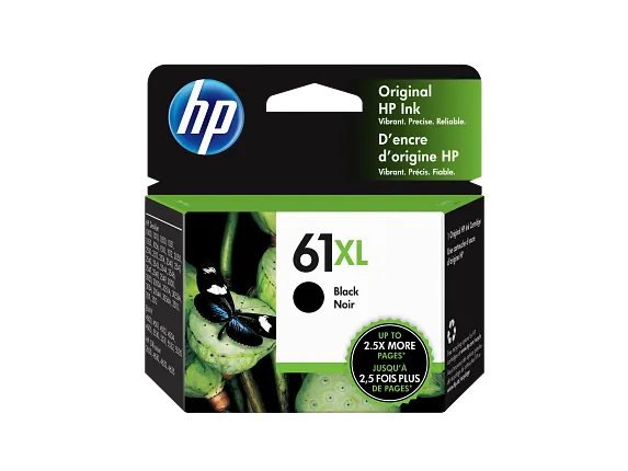 HP 61XL High Yield Black Original Ink Cartridge, CH563WN#140
