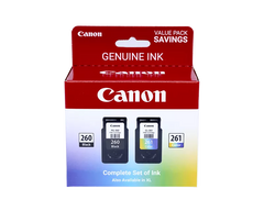 Canon Genuine PG-260 / CLI-261 Value Pack (3725C006)