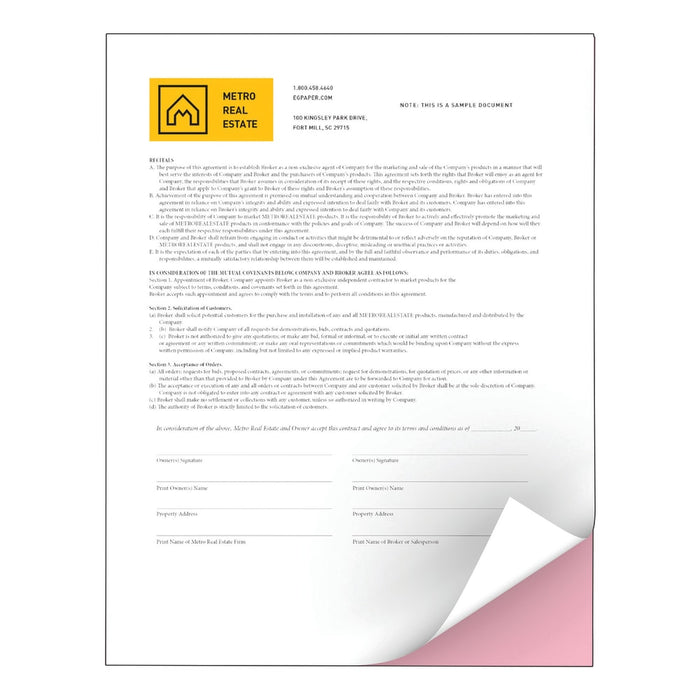 Xerox, Revolution Carbonless Premium Digital, 8.5" x 11", 2-Part (W-P), 2,500 Sets/Carton, (3R12421)