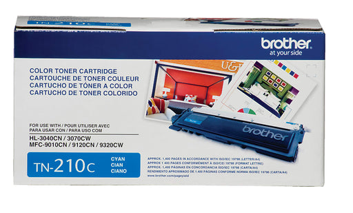 Brother Genuine TN210C Standard Yield Cyan Toner Cartridge, 1,400 Pages (TN210C)