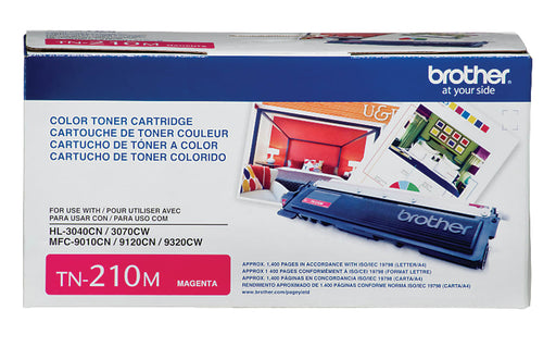 Brother Genuine TN210M Standard Yield Magenta Toner Cartridge, 1,400 Pages (TN210M)