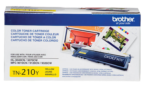 Brother Genuine TN210Y Standard Yield Yellow Toner Cartridge, 1,400 Pages (TN210Y)