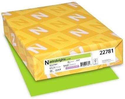 Astrobrights Cardstock, 65 lbs., 8.5" x 11", Terra Green™, 250 Sheets/Ream (22781)
