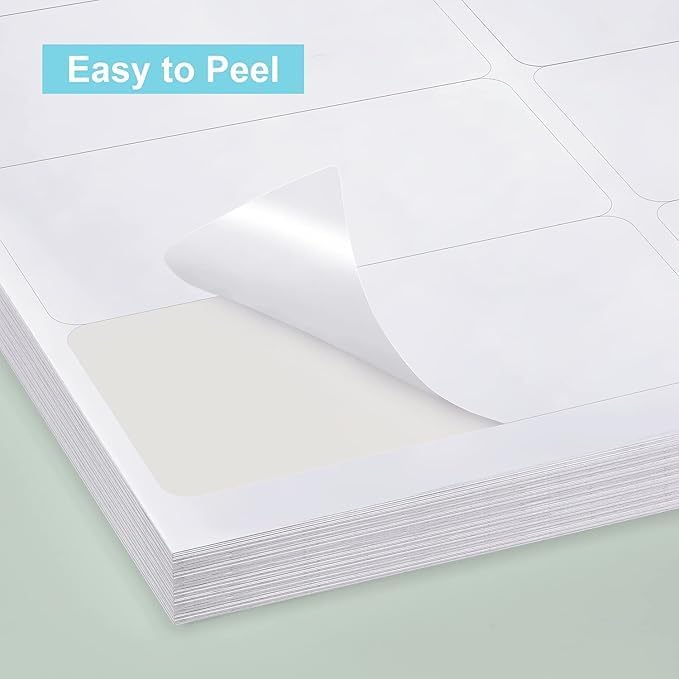 Print It 6 Per Sheet White Labels – 3-1/3" x 4" – 8.5" x 11" Sheets – Avery® 5164 & 8164 Compatible – 250 Sheets (1,500 Labels)