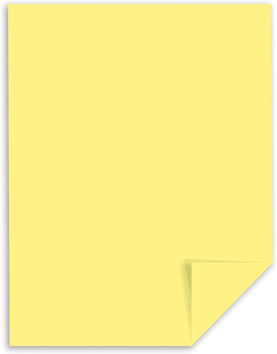 Exact Index Cover, 110 lb., 8.5" x 11", Canary, Smooth Finish, 250 Sheets/Ream (49541)