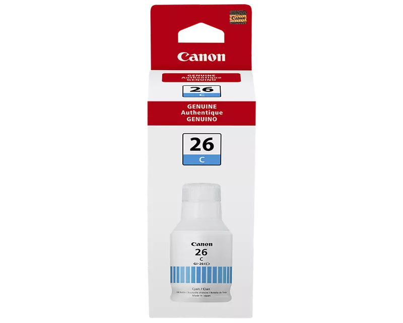 Canon Genuine GI-26 Pigment Cyan Ink Bottle (4421C001)