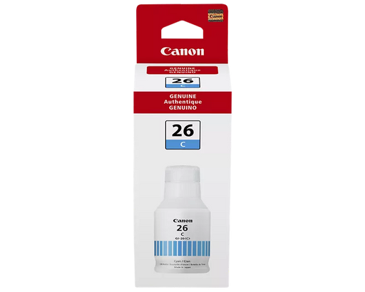 Canon Genuine GI-26 Pigment Cyan Ink Bottle (4421C001)