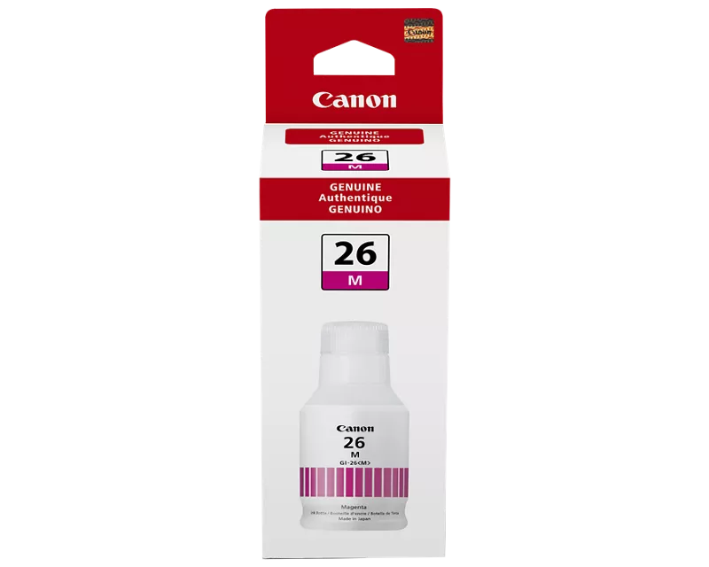 Canon Genuine GI-26 Pigment Magenta Ink Bottle (4422C001)