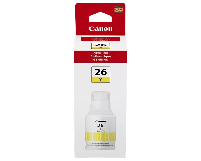 Canon Genuine GI-26 Pigment Yellow Ink Bottle (4423C001)