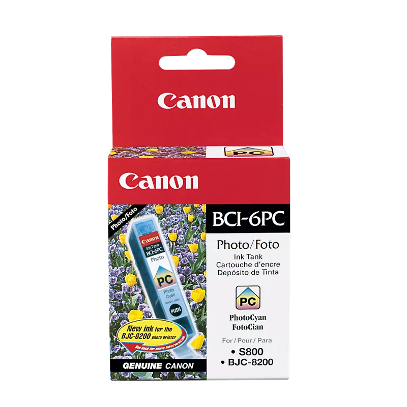 Canon Genuine BCI-6 Photo Cyan Ink Tank (BCI-6BK BLCK)