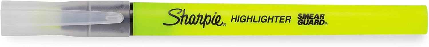 Sharpie Clear View Highlighter Stick, Yellow, 12/Pack (1950746)