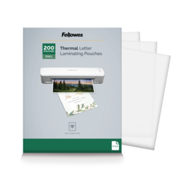 Fellowes Thermal Laminating Pouches, Letter (9 x 11.5 in), 3 mil, 200/Pack (5743401)