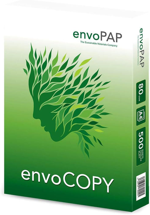 envoCopy TreeFree 100% Recycled Multipurpose Paper, 8.5" x 11", 20 lbs., White, 500 Sheets/Ream (5000 Sheets/Carton)