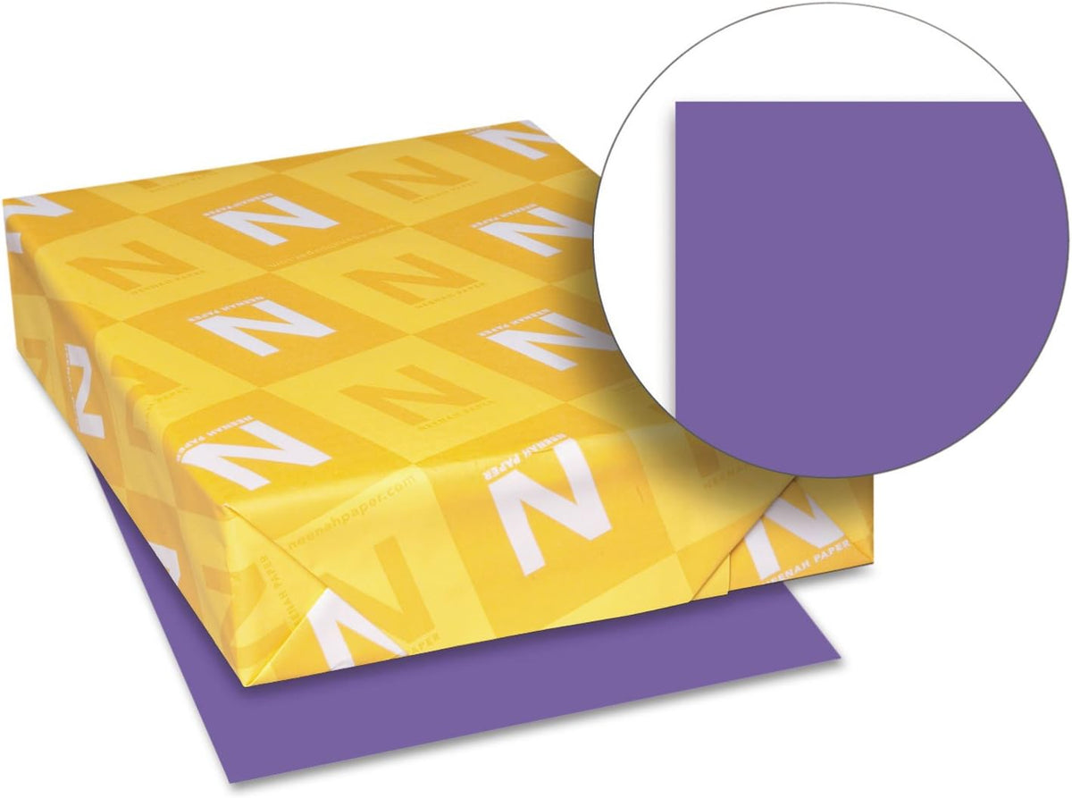 Astrobrights Cardstock, 65 lbs., 8.5" x 11", Gravity Grape™, 250 Sheets/Ream (21971)